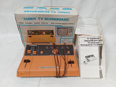Tandy TV Scoreboard Orange Plastic Video Game Console 60-9001. A Tandy TV Scoreboard dedicated 