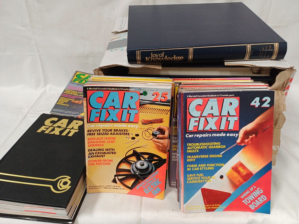 Lot 440: Marshall Cavendish Car Fix It Magazines and Joy of Knowledge Encyclopedia Set