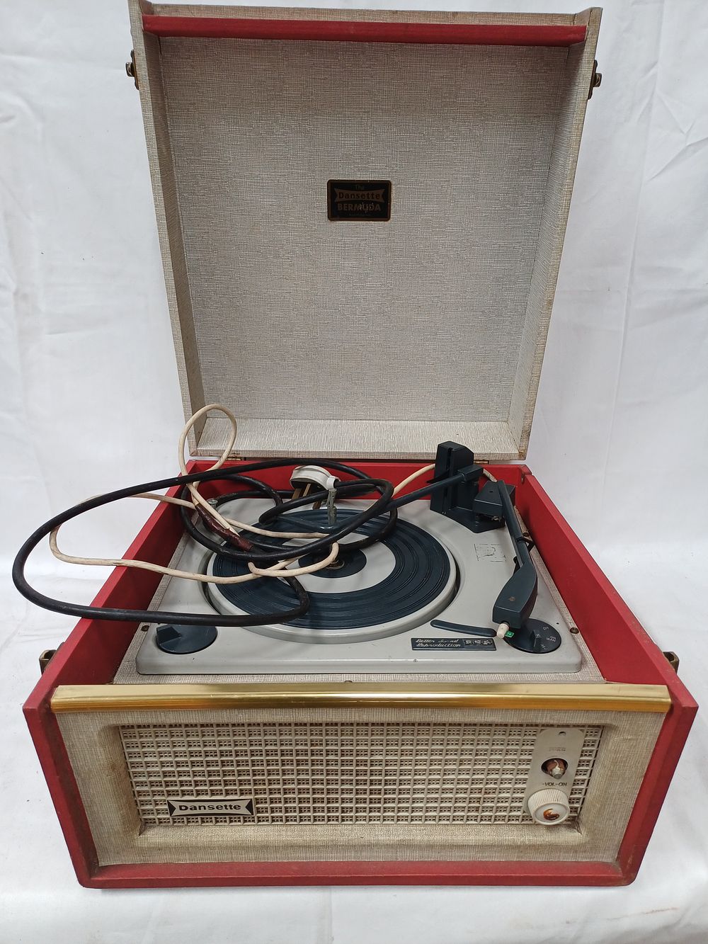 Lot 441: Dansette Bermuda Portable Vinyl Record Player with BSR Monarch Deck