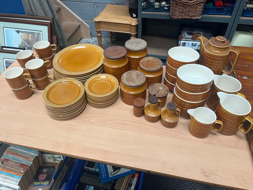 Lot 451: Hornsea Pottery Saffron Pattern Glazed Stoneware 54 Piece Tableware Collection