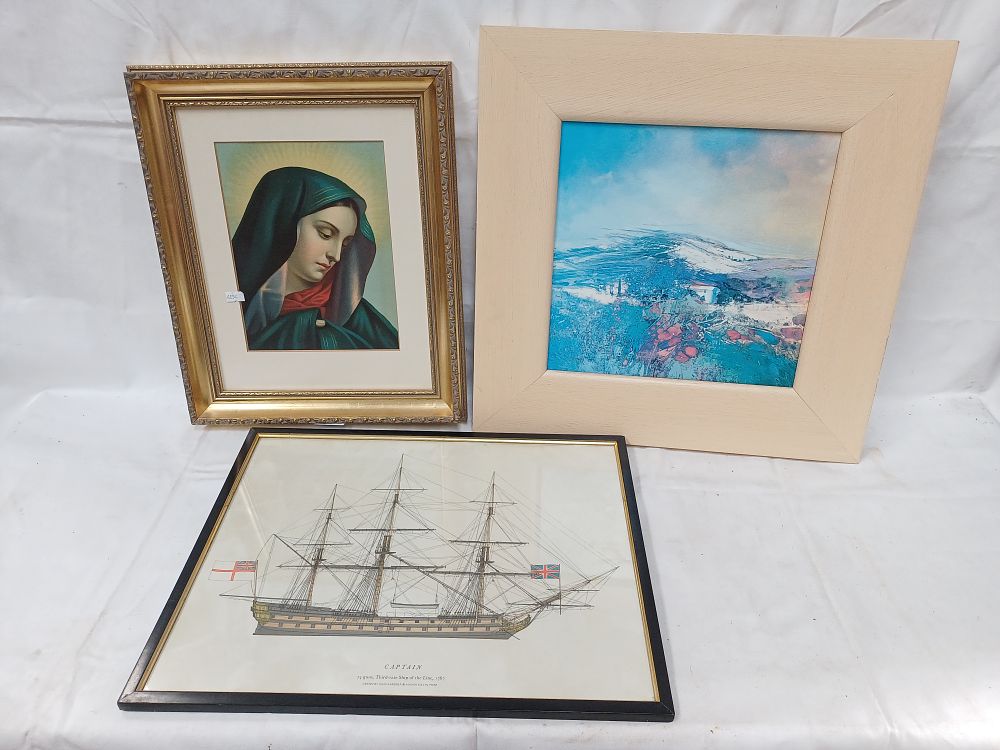 Lot 459: A Collection of Three Framed Prints Including 'Captain' by John Gardner?