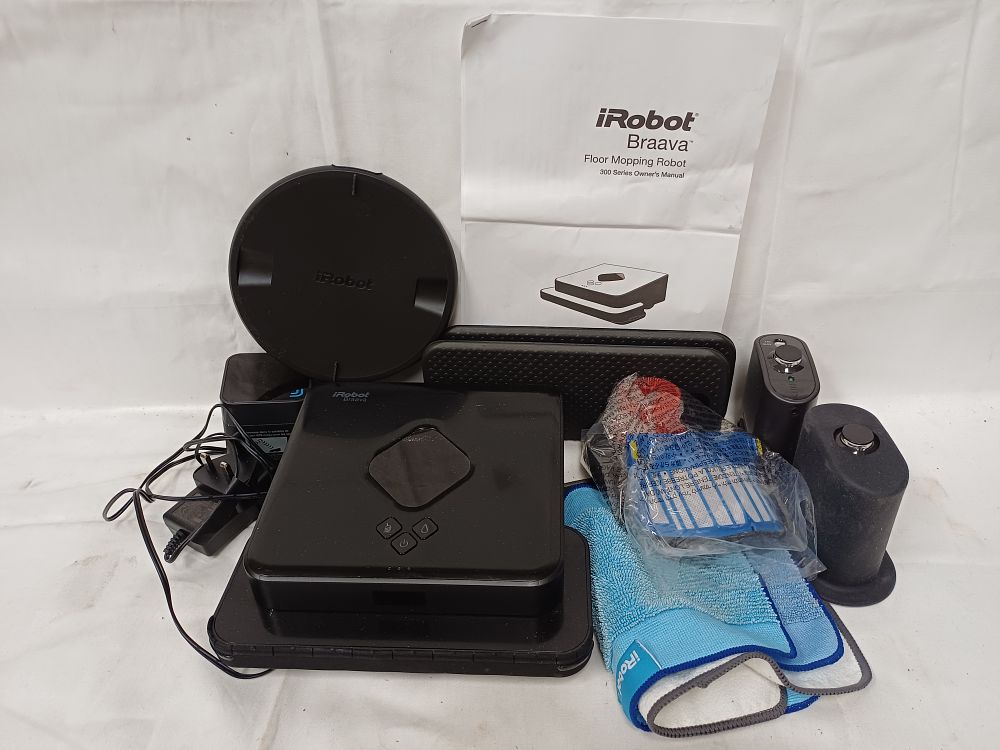 Lot 461: iRobot Braava 300 Series Floor Mopping Robot, Black Finish