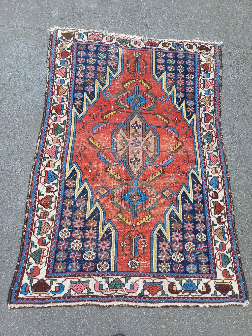 Lot 475: Caucasian? Style Hand-Knotted Wool Kazak? Rug, 150cm x 100cm