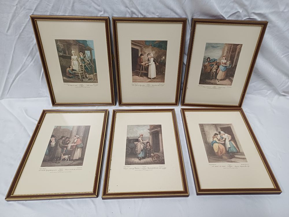 Lot 476: A Set of Hand-Coloured Stipple Engravings, Cries of London, after Francis Wheatley R.A., 32 x 23 cm