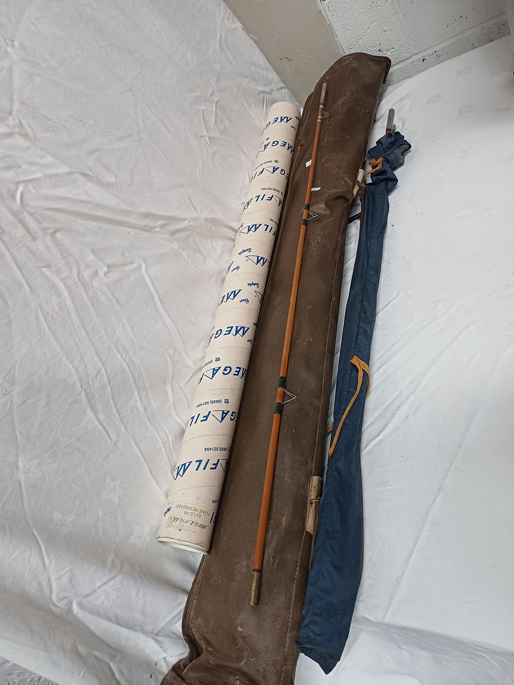 Lot 498: Vintage Split-Cane Bamboo Three-Piece Fly Fishing Rod