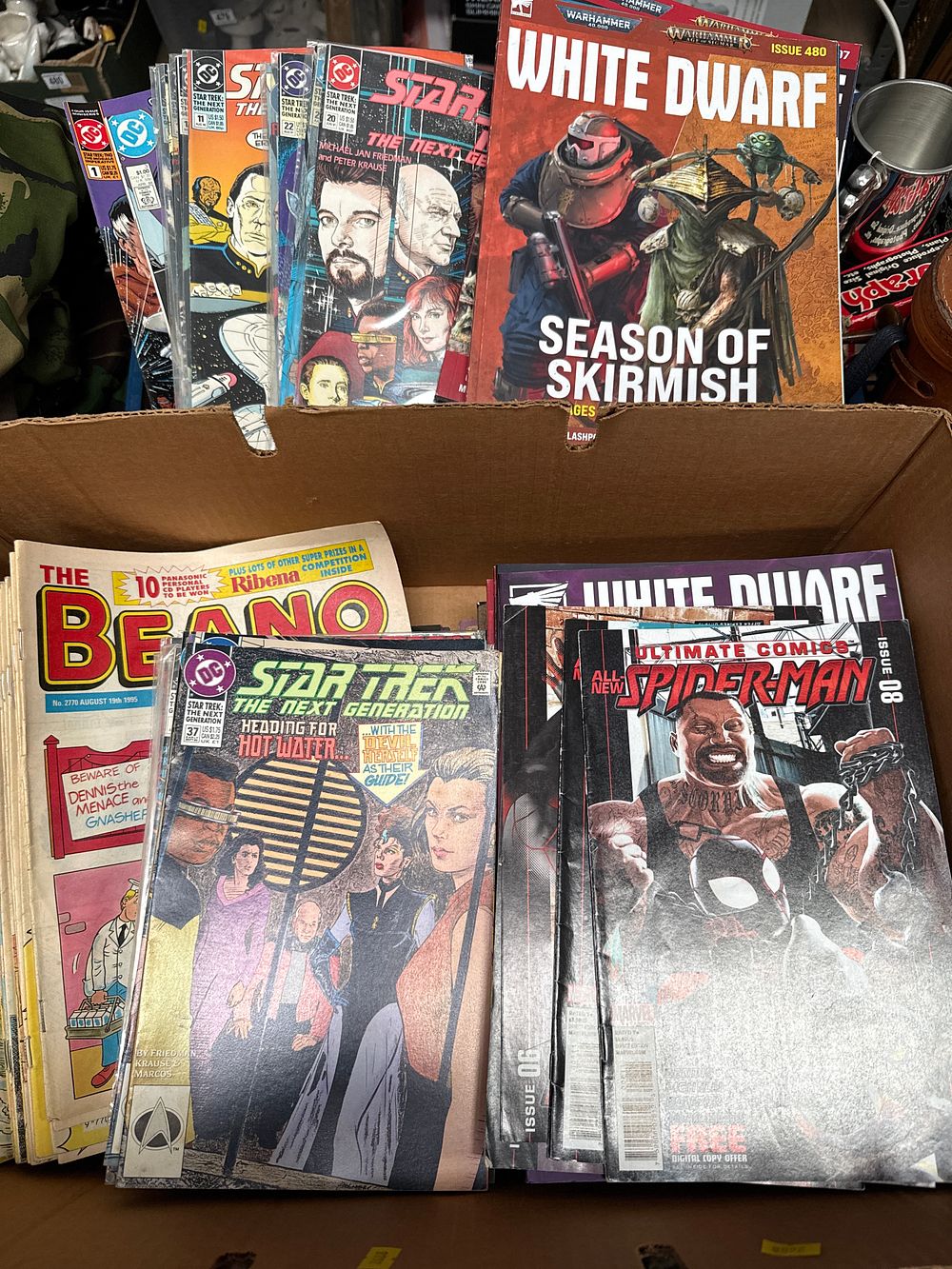 Lot 506: A Collection of Marvel, DC, and Warhammer Comic Books and Magazines