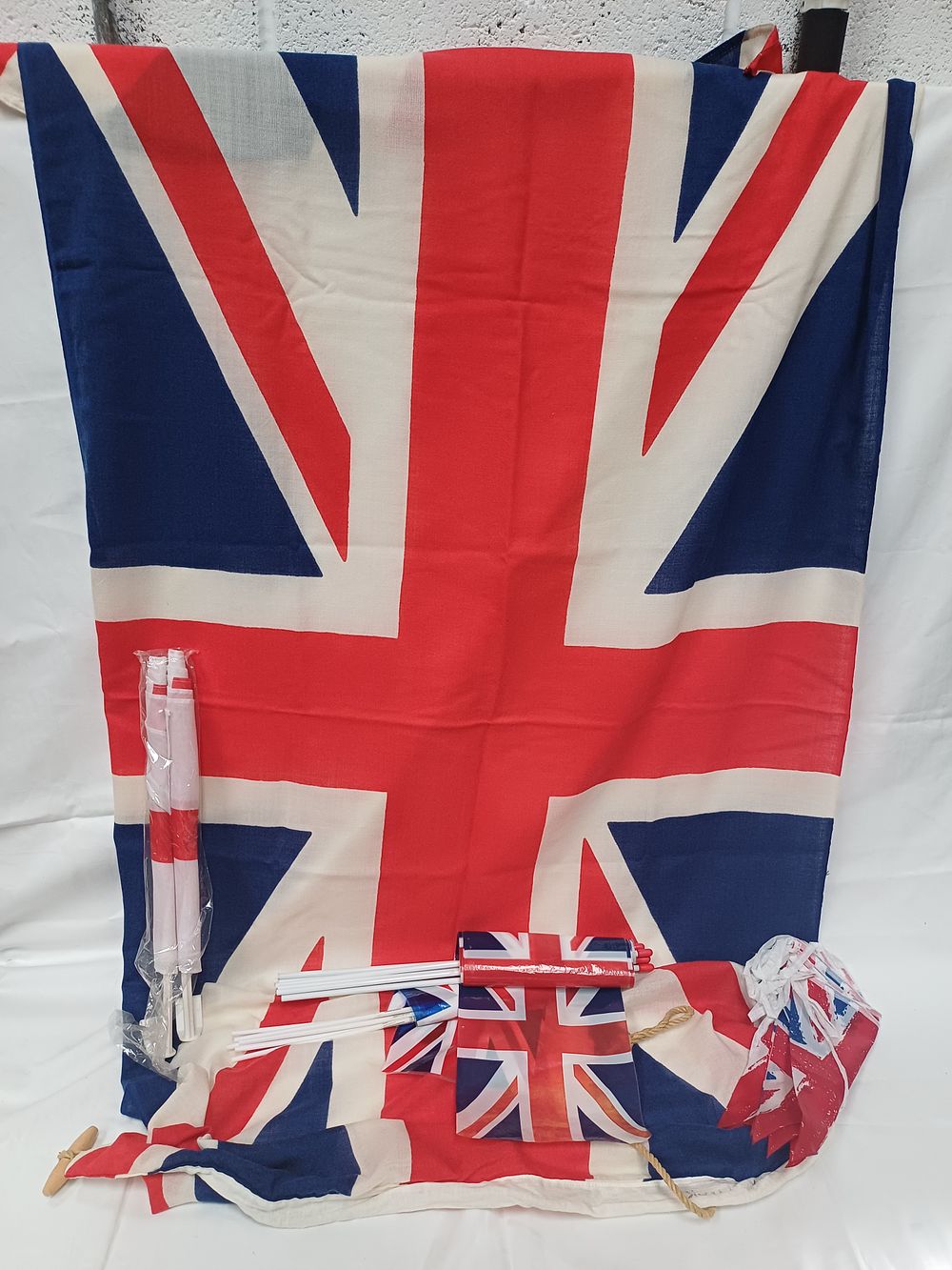 Lot 532: A Collection of British Union Jack Flags and Patriotic Bunting