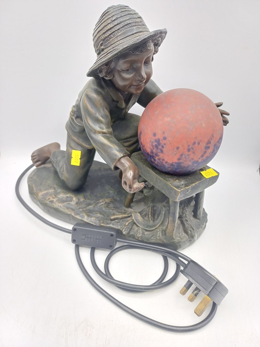 Lot 548: A Bronzed Figural Table Lamp by Victor Rousseau?