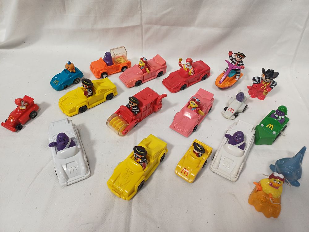 Lot 560: McDonald’s Happy Meal Connect-A-Car Character Vehicle Collection