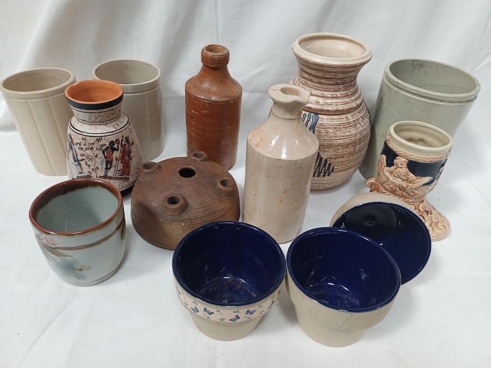 Lot 564: A Collection of Stoneware and Earthenware Utility and Decorative Vessels