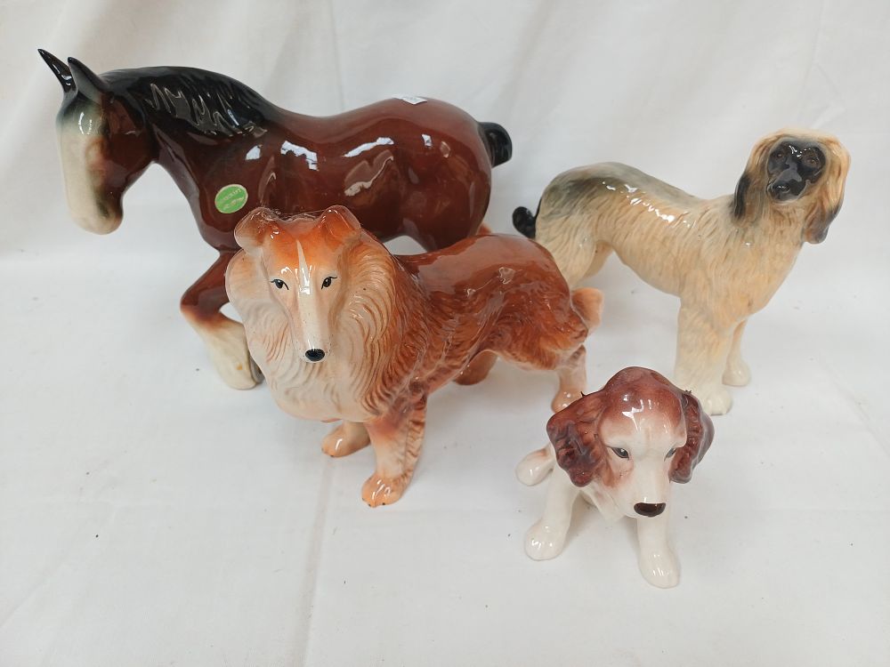 Lot 574: A Collection of Glazed Ceramic Animal Figures by Lonkraft? and Others