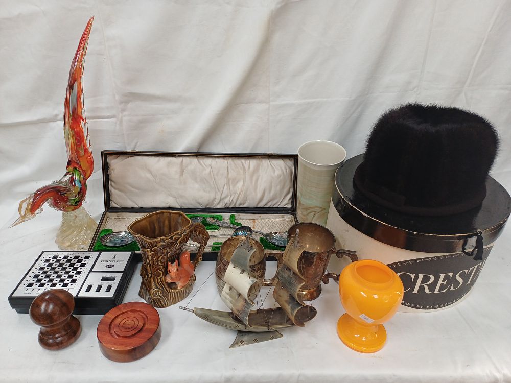 Lot 576: A Collection of Decorative Glassware, Ceramics and Collectibles, Including Portachess Computer