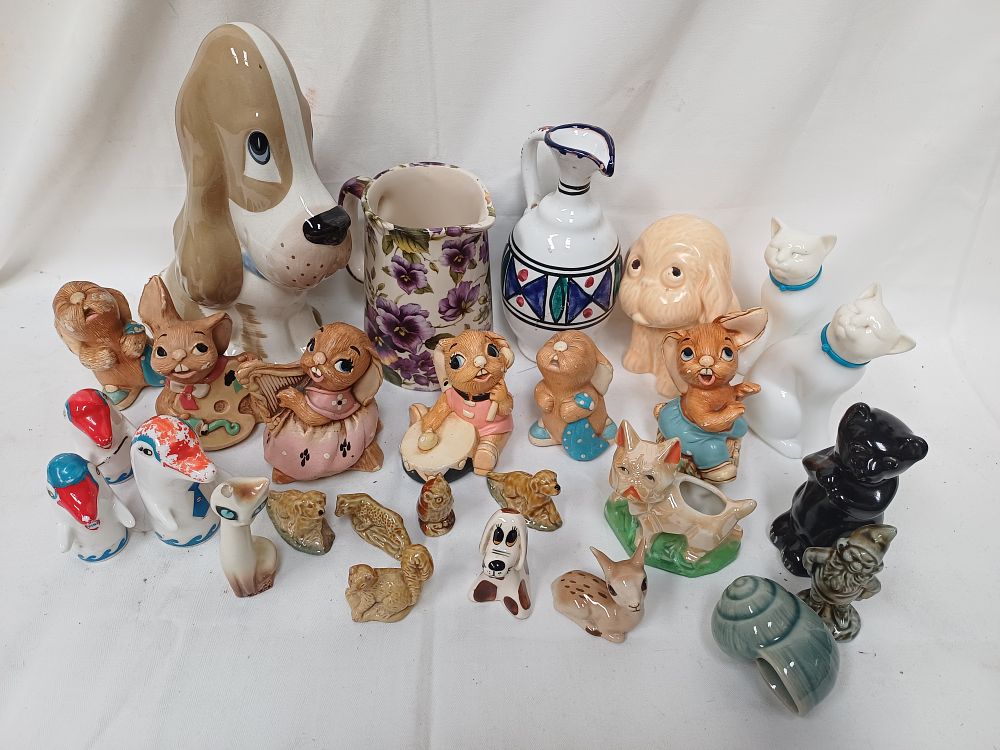 Lot 592: A Collection of Ceramic Animal Figurines and Decorative Items