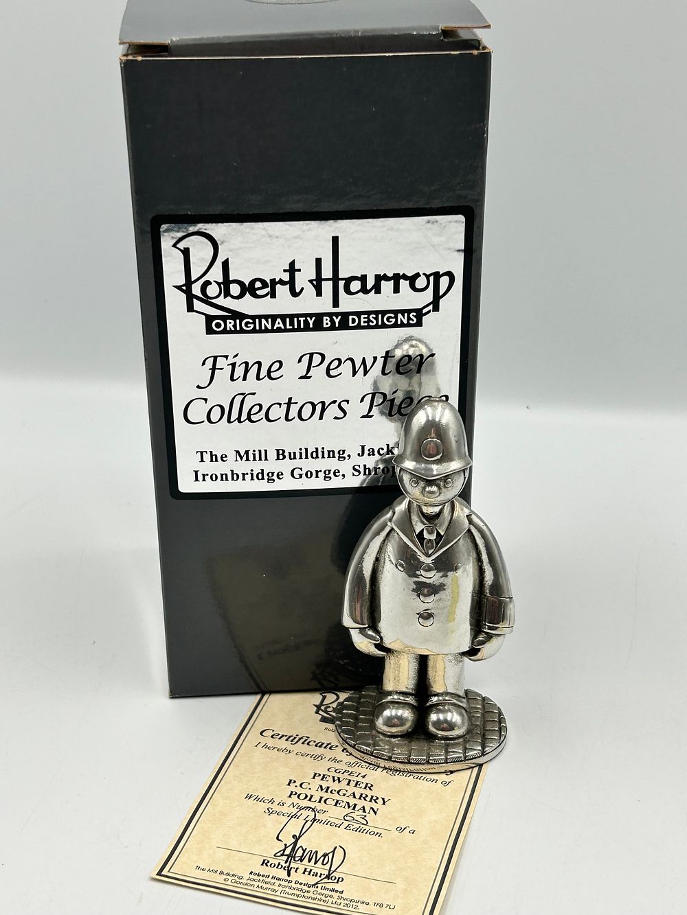 Lot 604: Robert Harrop Fine Pewter Gordon Murray Trumptonshire P.C. McGarry Figure CGPE14, 2012
