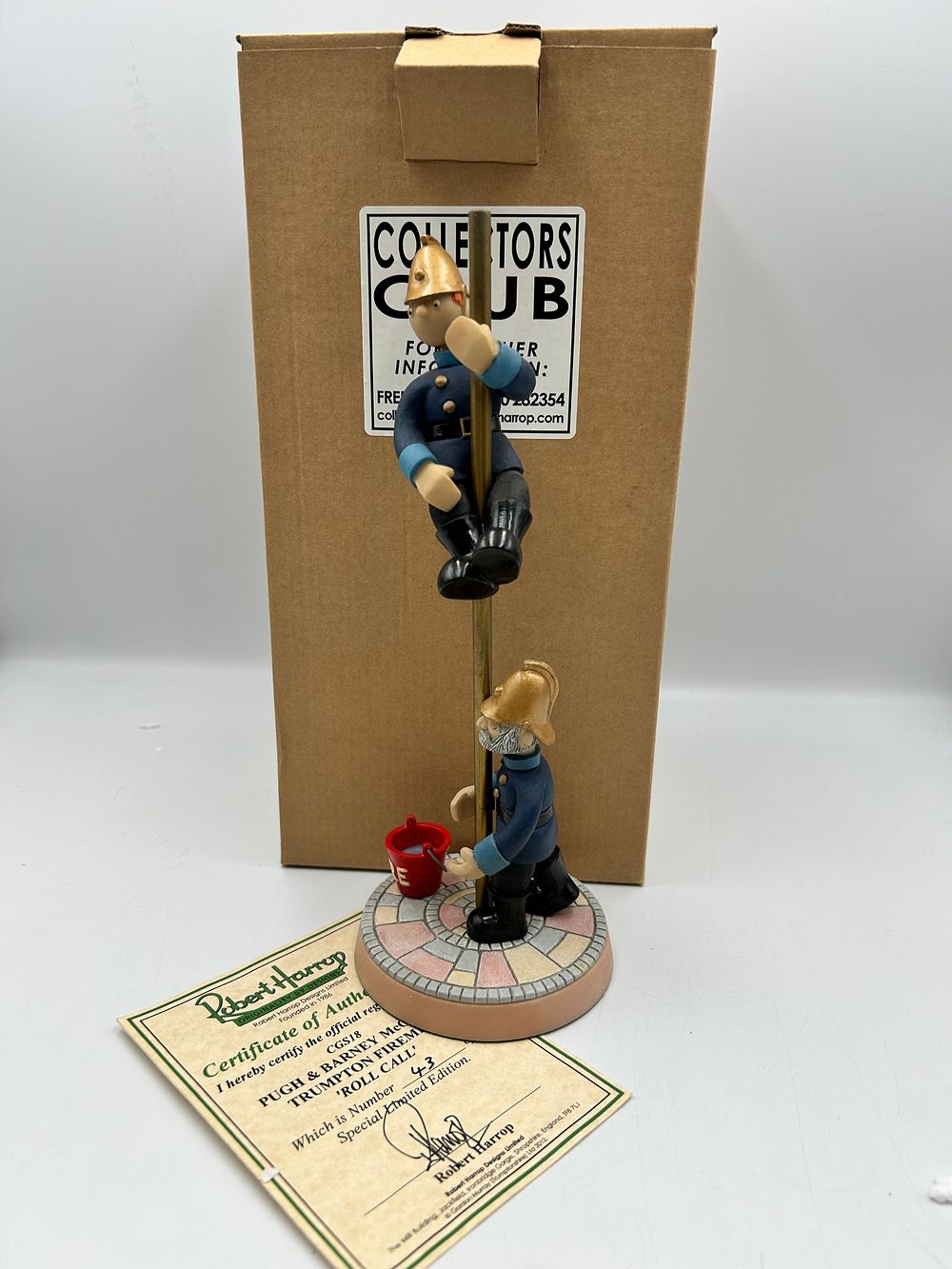 Lot 614: Robert Harrop Pugh and Barney McGrew Roll Call CGS18 Figurine, 9"