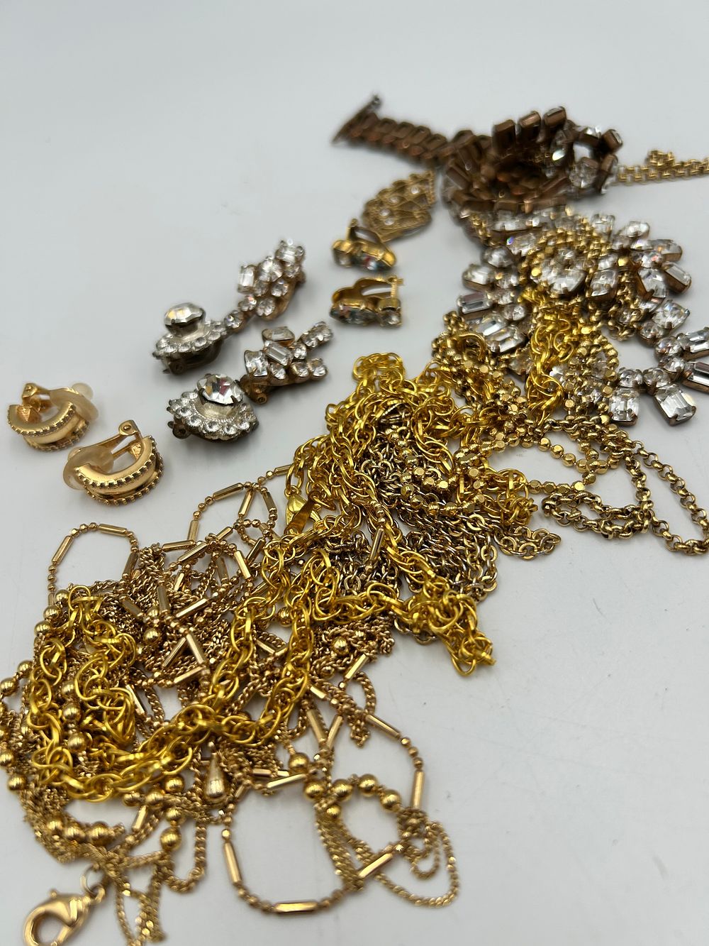 Lot 642: Mid-Century Gilt-Metal Effect and Rhinestone Jewellery Collection by Coro?