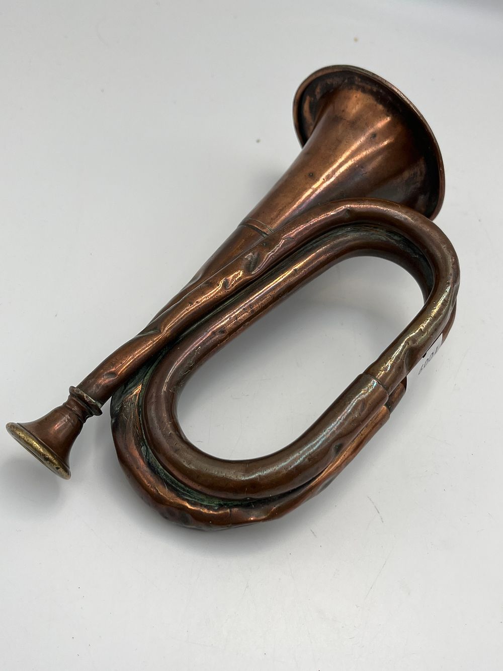Lot 747: Antique Copper and Brass Duty Bugle / Signal Horn