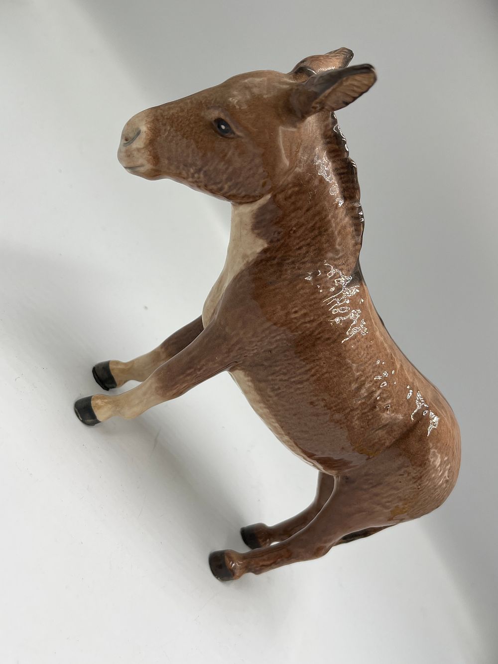 Lot 768: Beswick England Ceramic Donkey Figurine, Model 1188, 7"