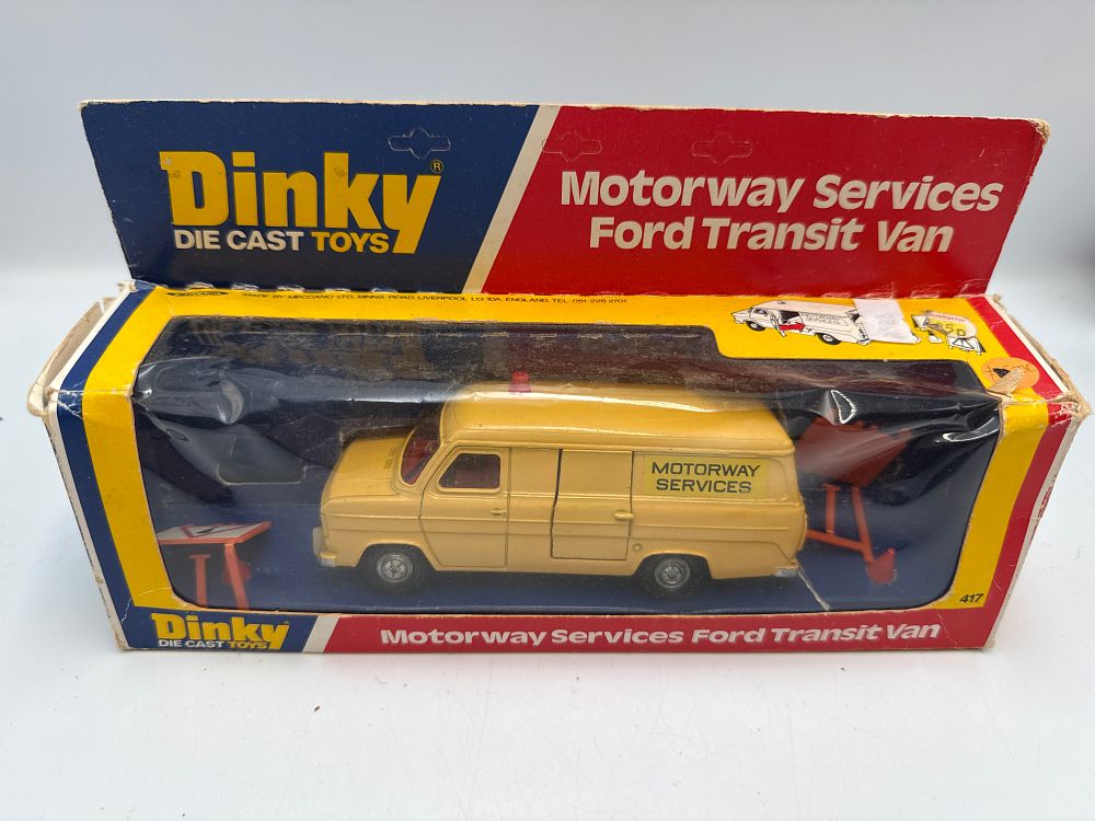Lot 828: Dinky Toys 417 Motorway Services Ford Transit Van Die-Cast Model