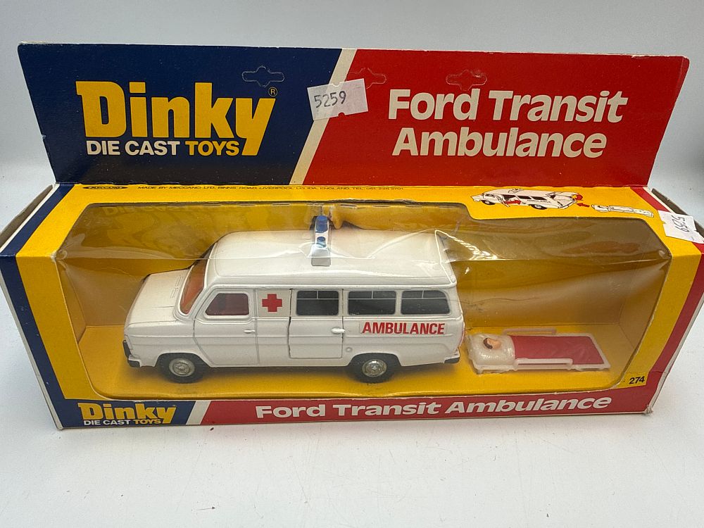 Lot 829: Dinky No. 274 Ford Transit Ambulance Die-Cast Model Vehicle