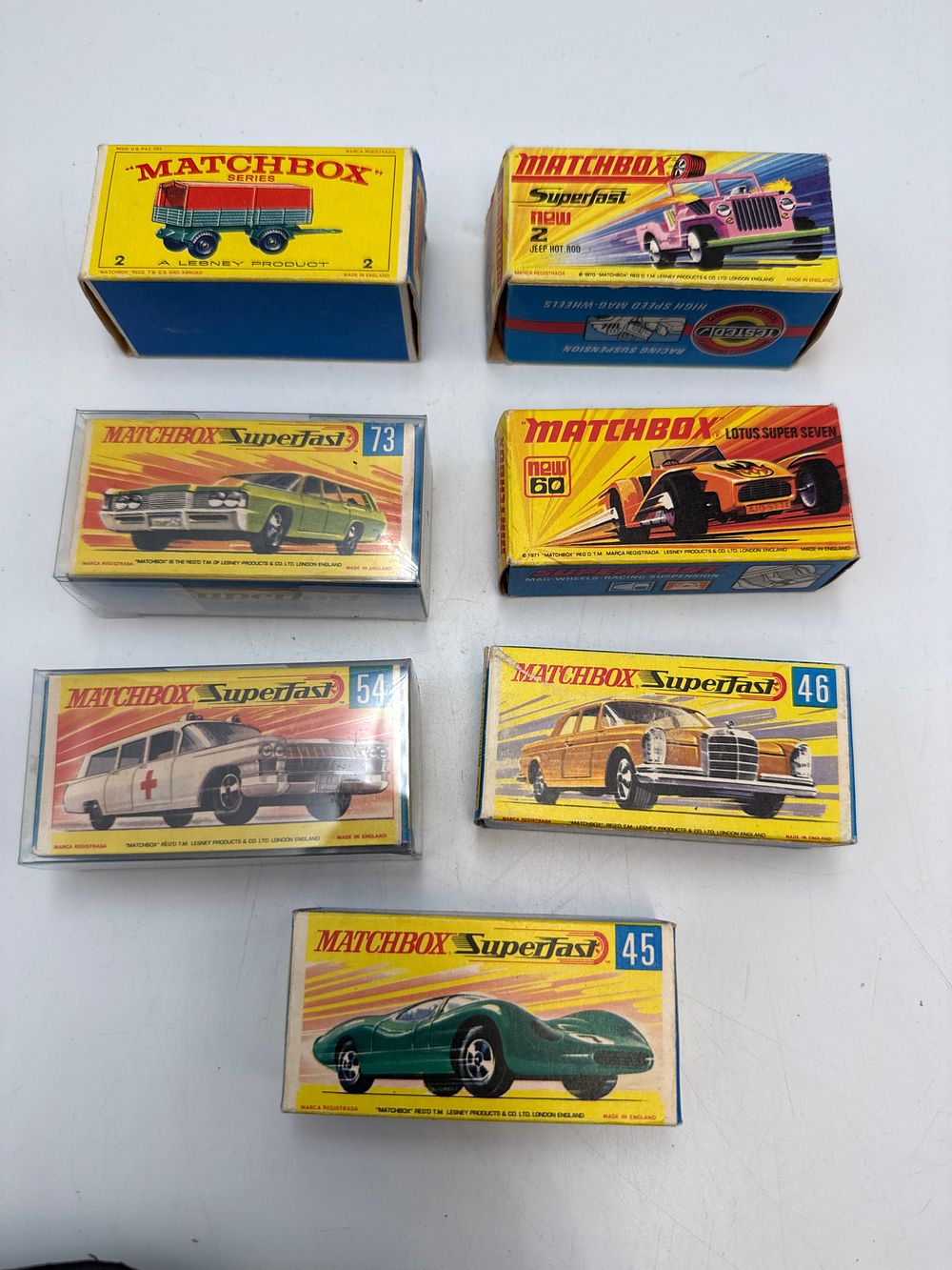 Lot 847: A Collection of Matchbox Superfast Die-cast Vehicles in Original Boxes