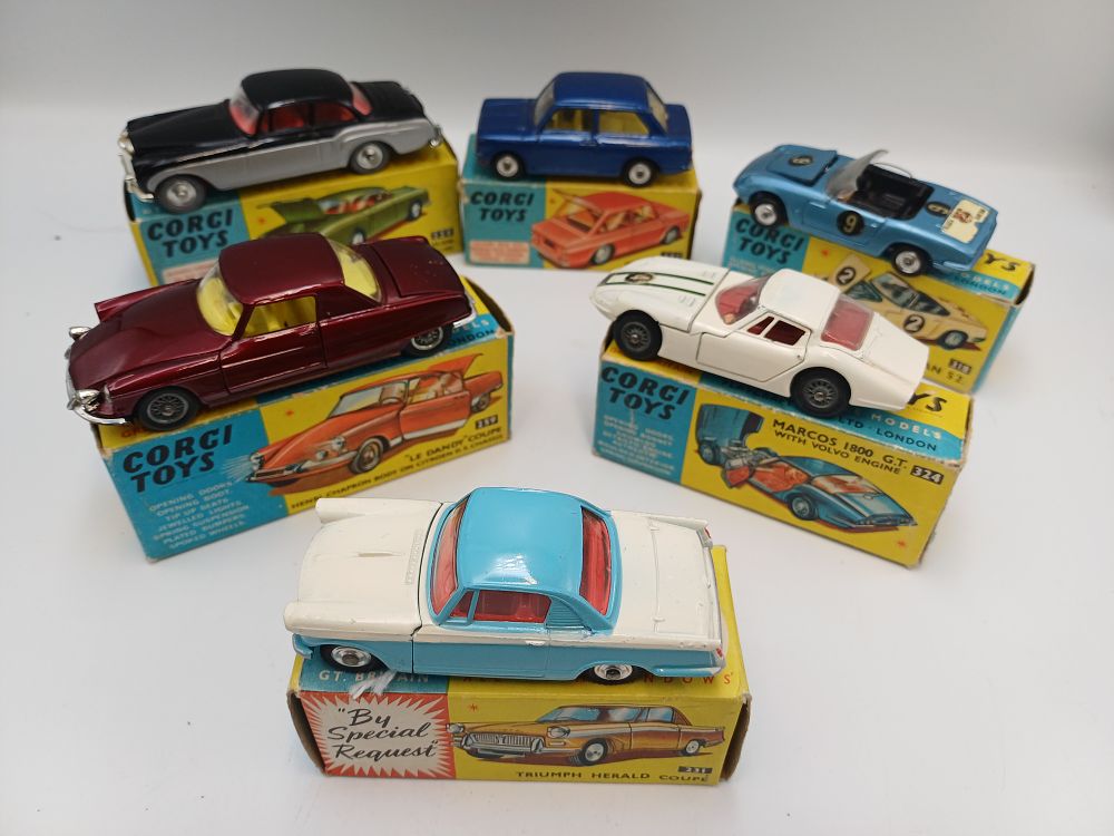 Lot 851: A Collection of Boxed Die-Cast Toy Cars by Corgi Toys