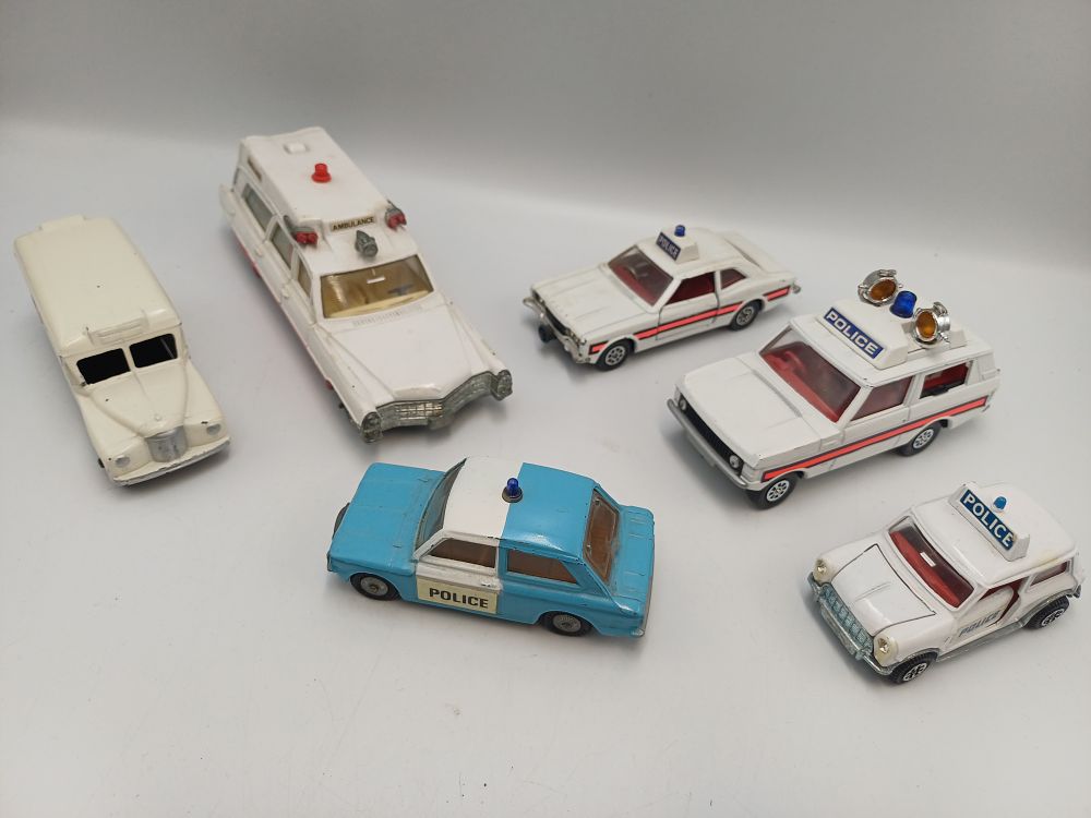 Lot 857: A Collection of Die-Cast Model Emergency Vehicles by Matchbox? and Dinky?
