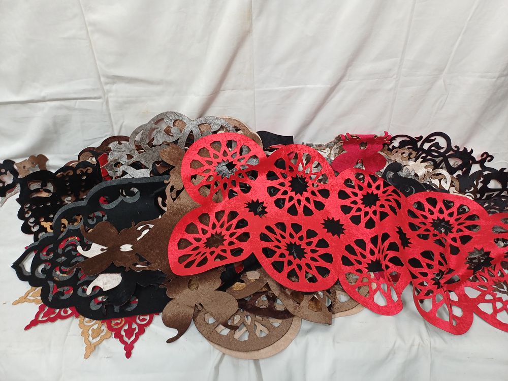 Lot 860: A Collection of Laser-Cut Felt and Flocked Fabric Craft Appliques