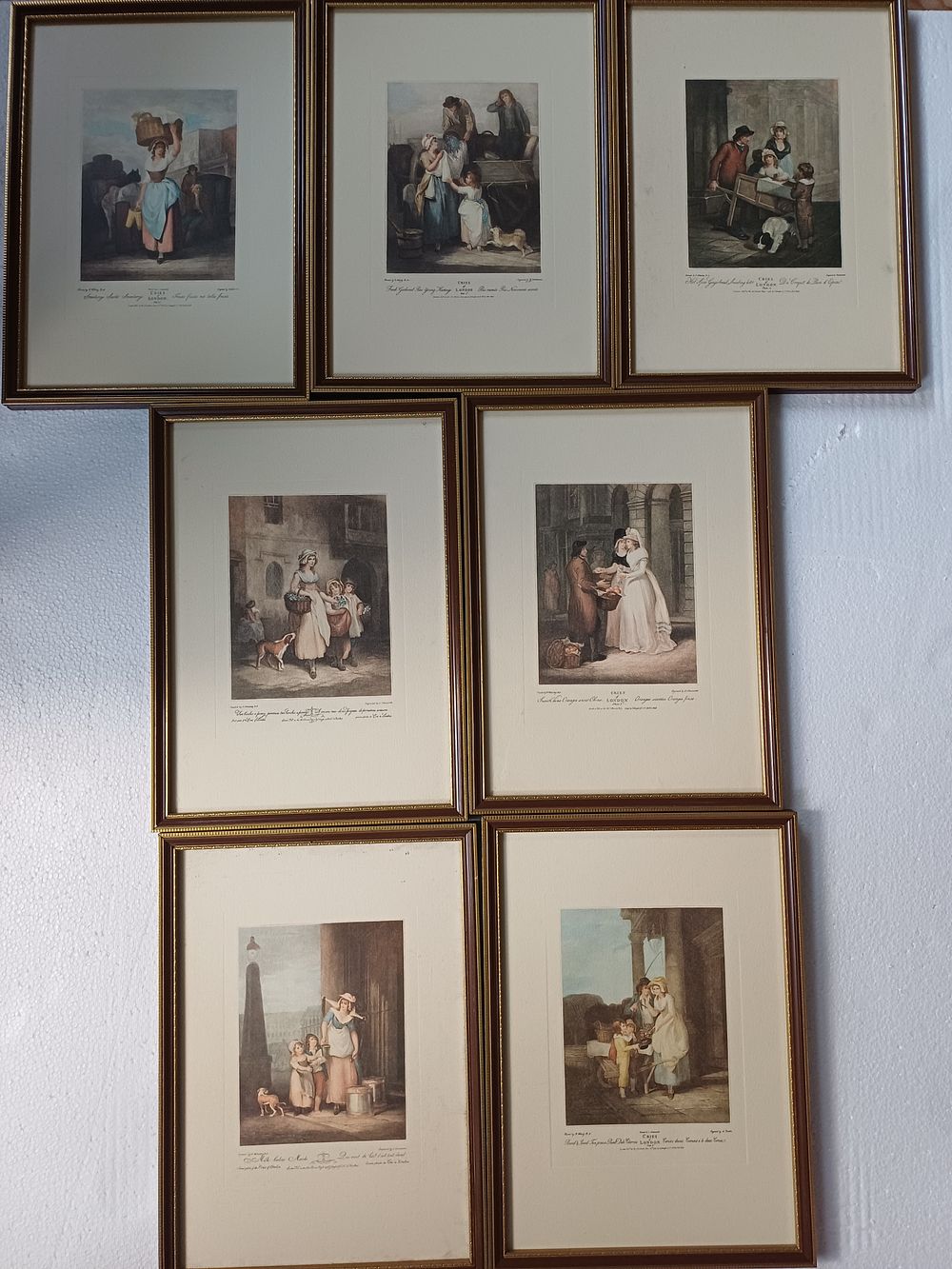 Lot 900: A Collection of Francis Wheatley? Cries of London Colour Stipple Engravings