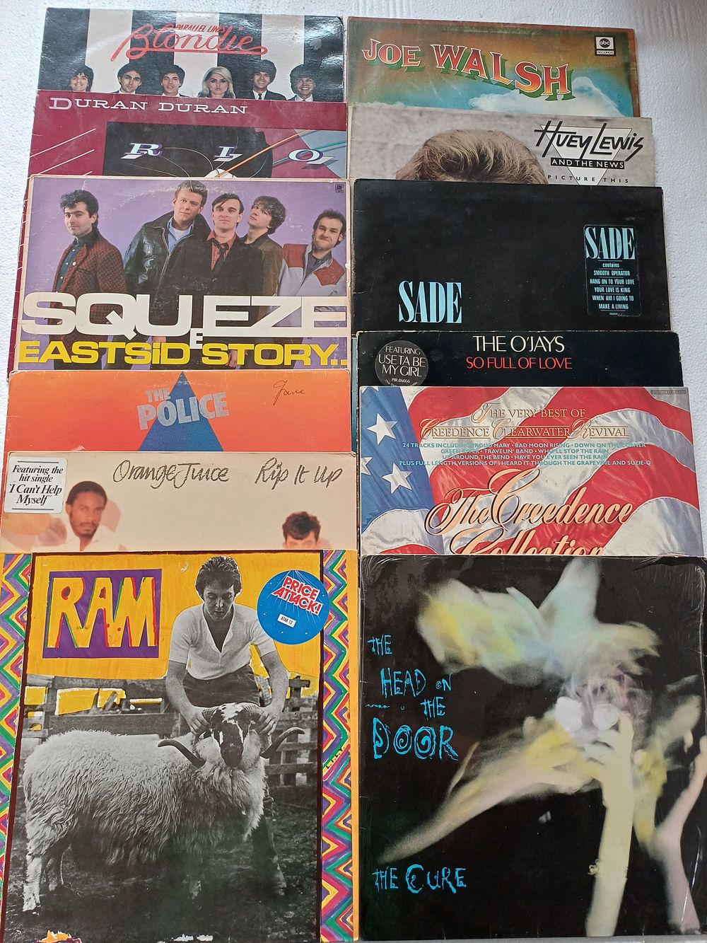 Lot 921: A Collection of Rock, Pop, and New Wave Vinyl LP Records