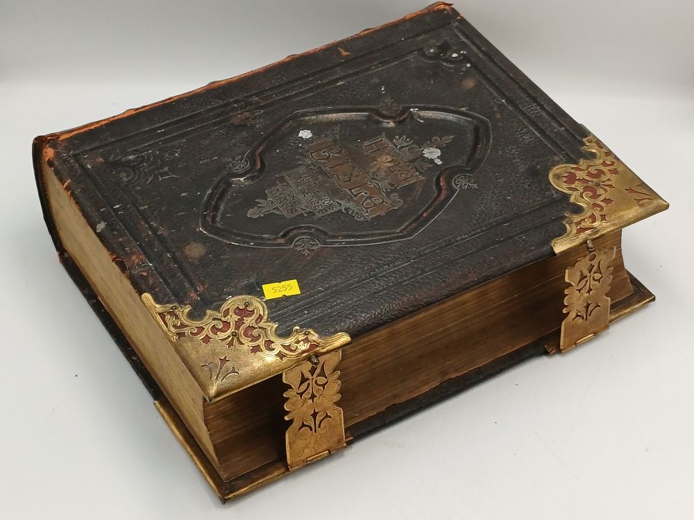 Lot 956: Victorian Leather Bound National Comprehensive Family Bible by Peter Black?