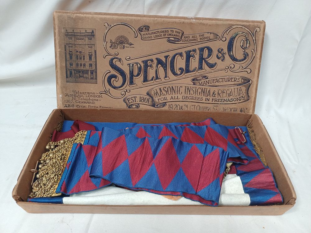 Lot 983: Spencer & Co? Royal Arch Masonic Regalia Set in Original Box