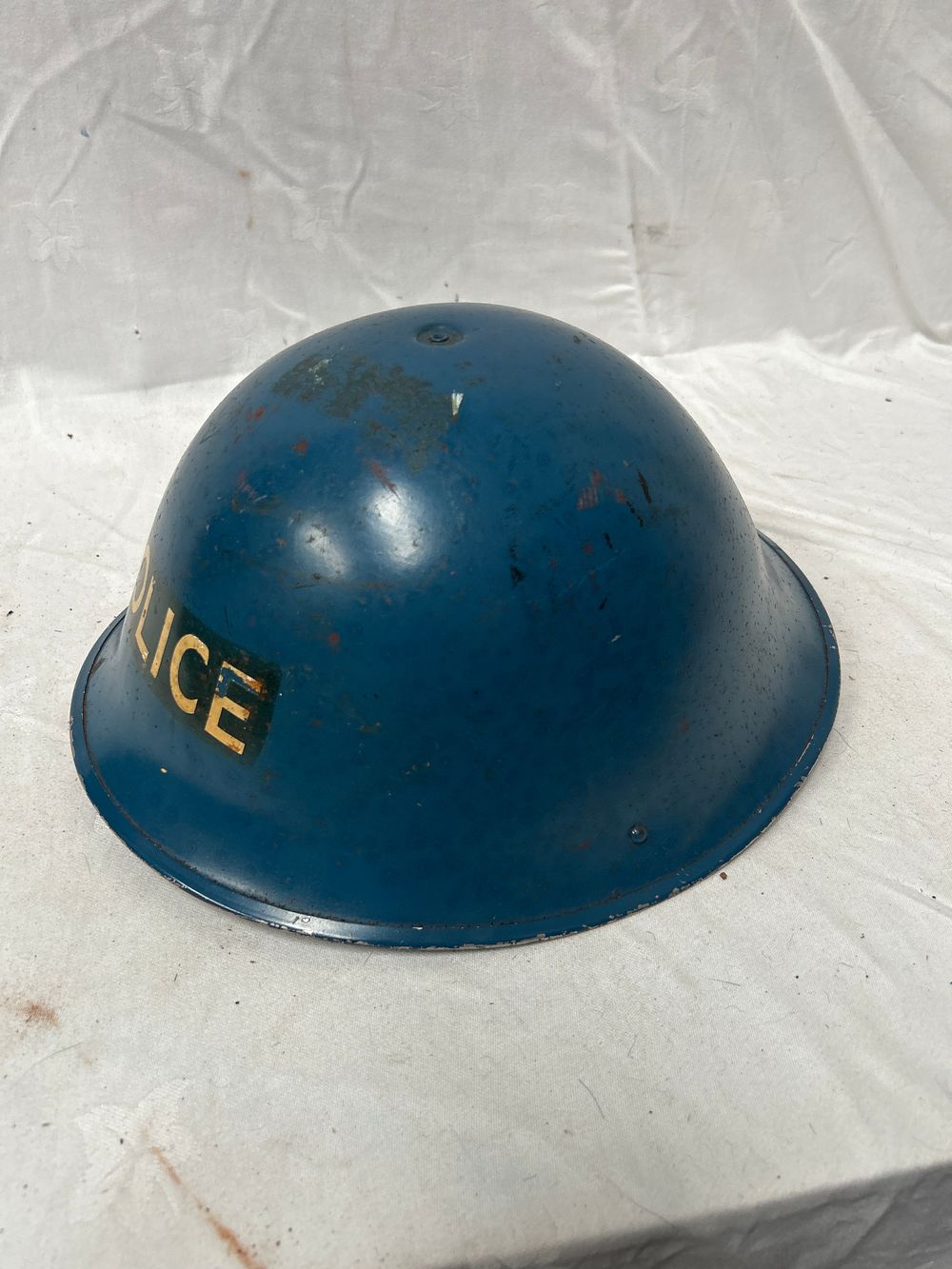 Lot 1055: Post-WWII Steel Police Protective Helmet Shell