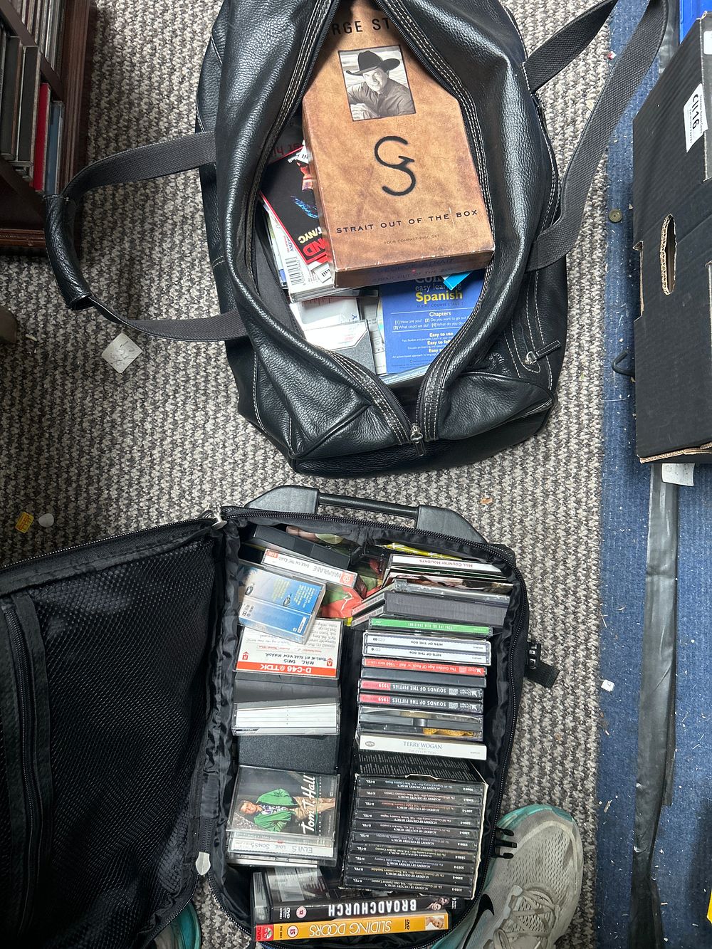 Lot 1058: A Collection of Country and Popular Music CDs, Cassettes, and DVDs