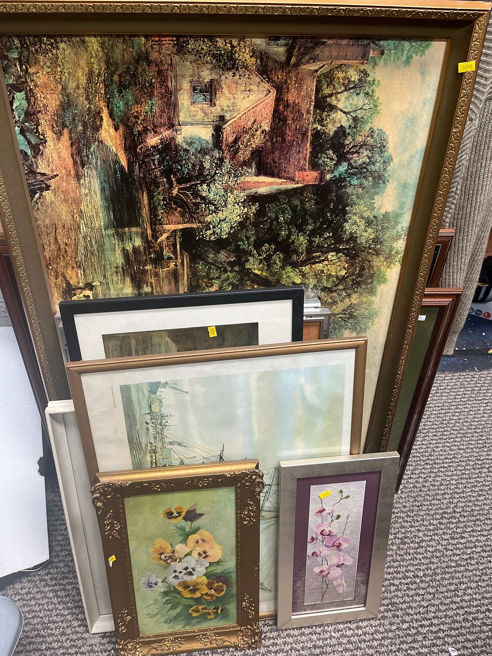 Lot 1074: A Collection of Framed Decorative Prints, Watercolor and Oil Painting