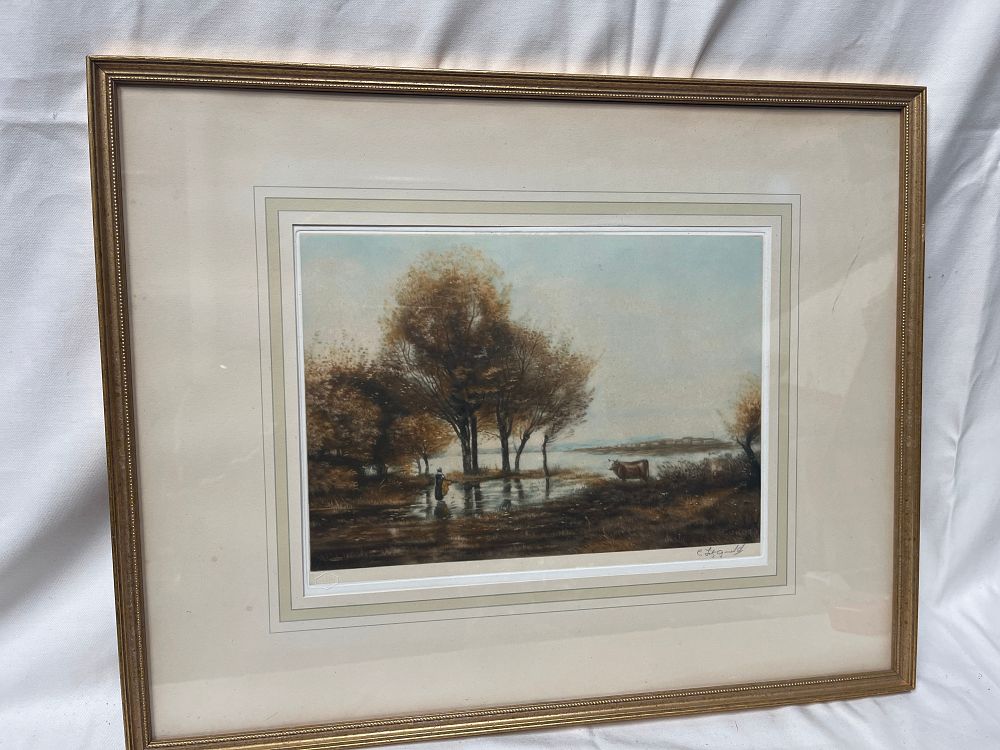 Lot 1079: E. Fitzgerald? After Jean-Baptiste-Camille Corot , Academy Proof, 24 x 19"