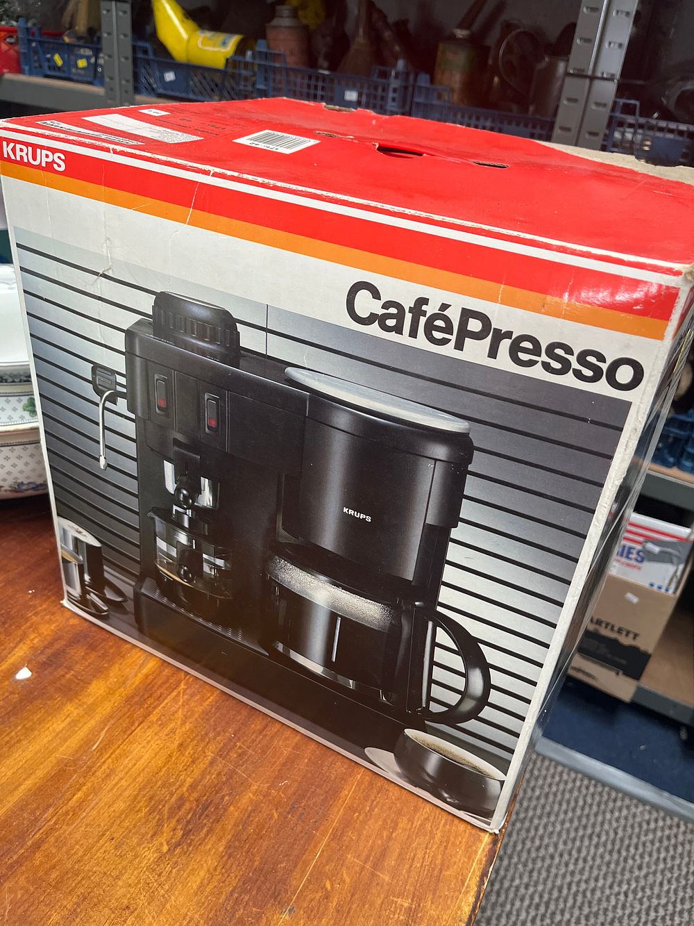 Lot 1097: Krups CaféPresso Black and Silver Effect Combination Coffee Maker