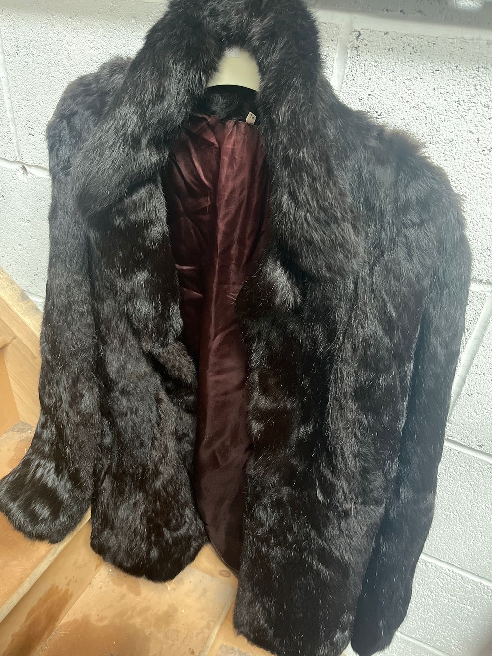 Lot 1100: A Vintage Dark Brown Natural Fur? Full Length Coat