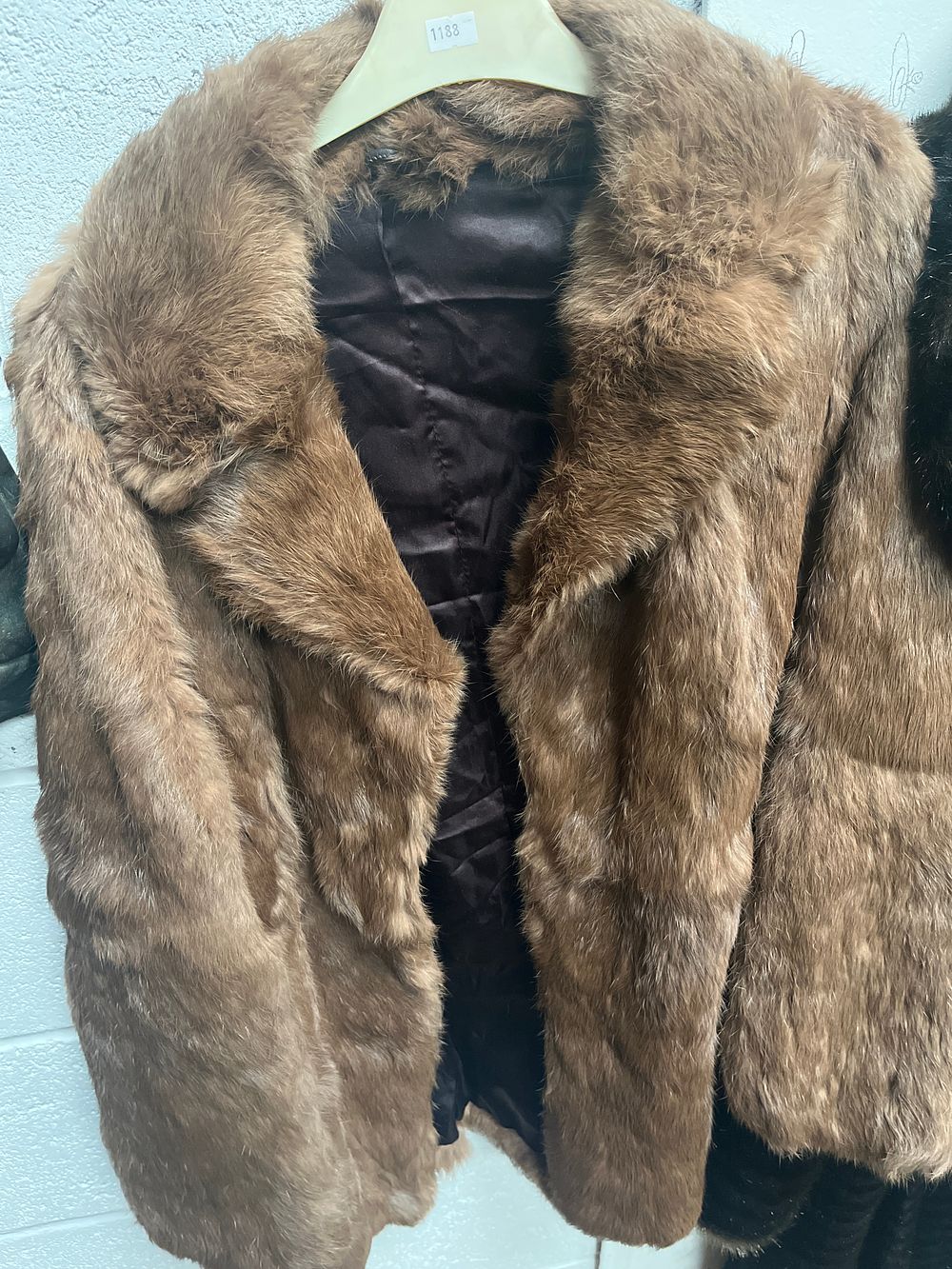 Lot 1101: Vintage Natural Fur Shawl Collar Coat?