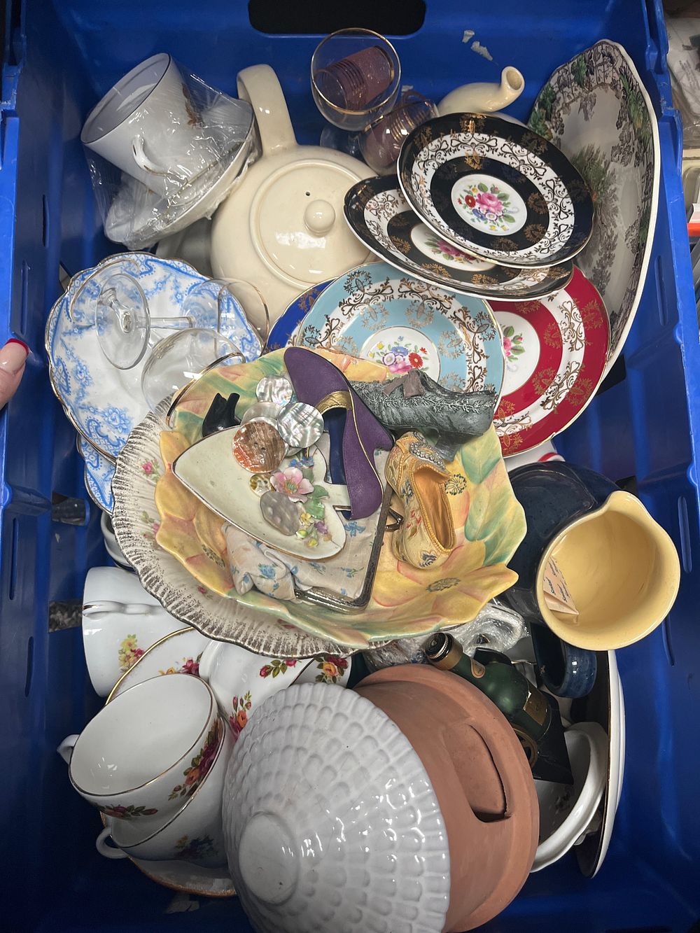 Lot 1115: A Collection of Assorted Stoneware, Bone China Tableware, and Glassware