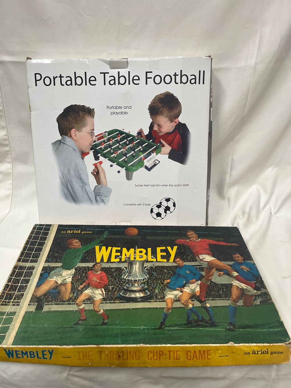 Lot 1128: Two Ariel? Wembley and Portable Table Football Tabletop Games