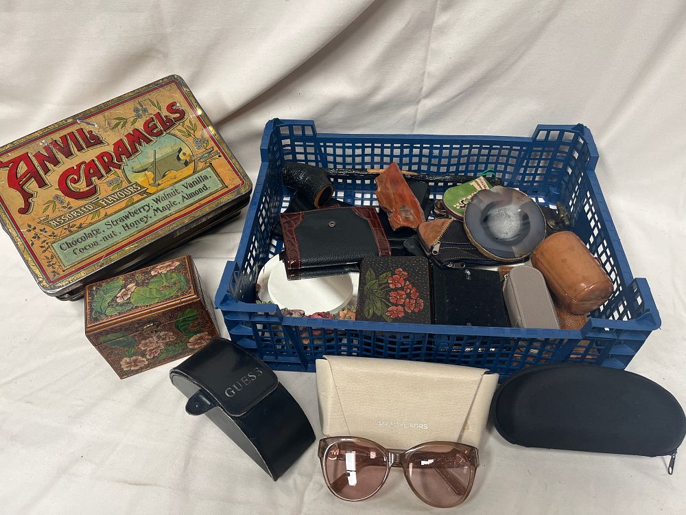 Lot 1170: A Collection of Fashion Accessories, Michael Kors Sunglasses, and Anvil Caramels Tin?