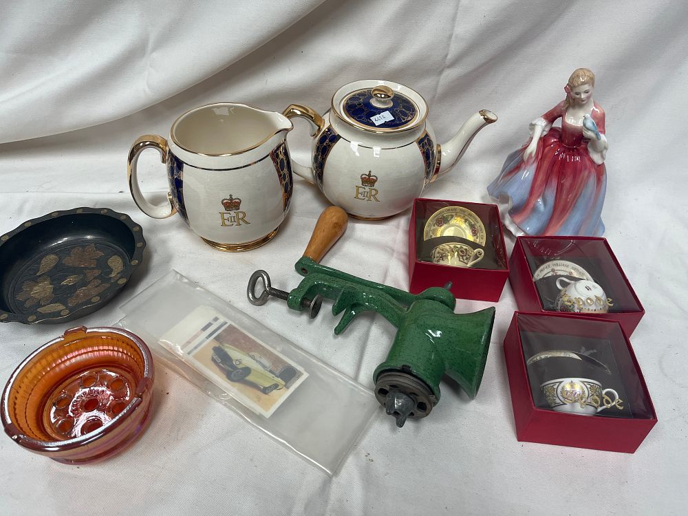 Lot 1172: Royal Doulton Nicola Figurine, Spode and Ringtons Limited Coronation Commemorative Porcelain