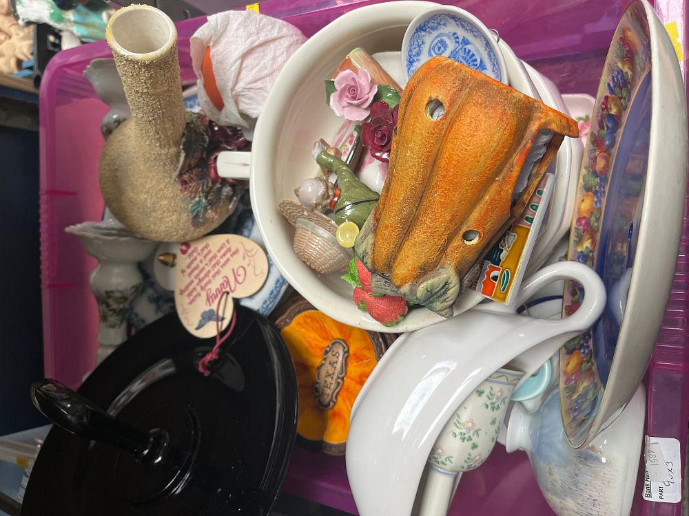 Lot 1181: A Collection of Decorative Ceramic and Porcelain Tableware and Figurines
