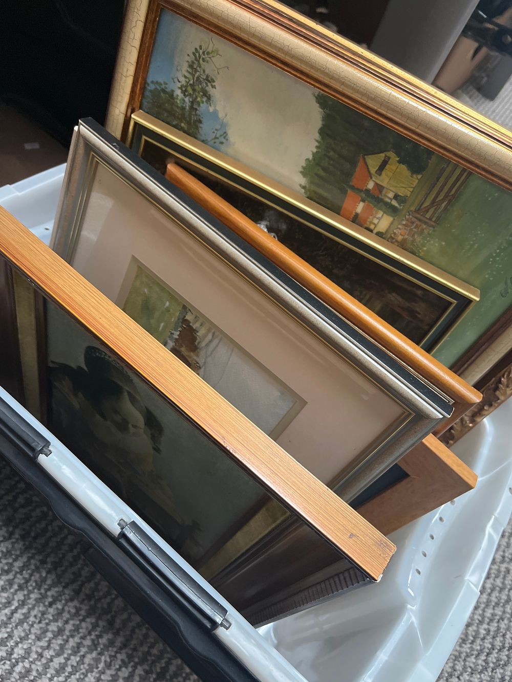 Lot 1183: A Collection of Framed Prints and a Rural Landscape Painting by Everett Woodson?