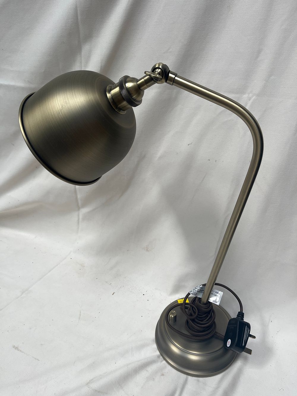 Lot 1188: Contemporary Gilt-Metal Effect Swing-Arm Wall Sconce by ak Light?