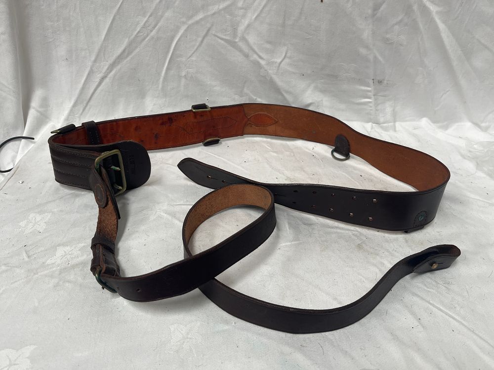 Lot 1198: South African Leather Sam Browne Belt by Leibowitz Bros JHB, 1975