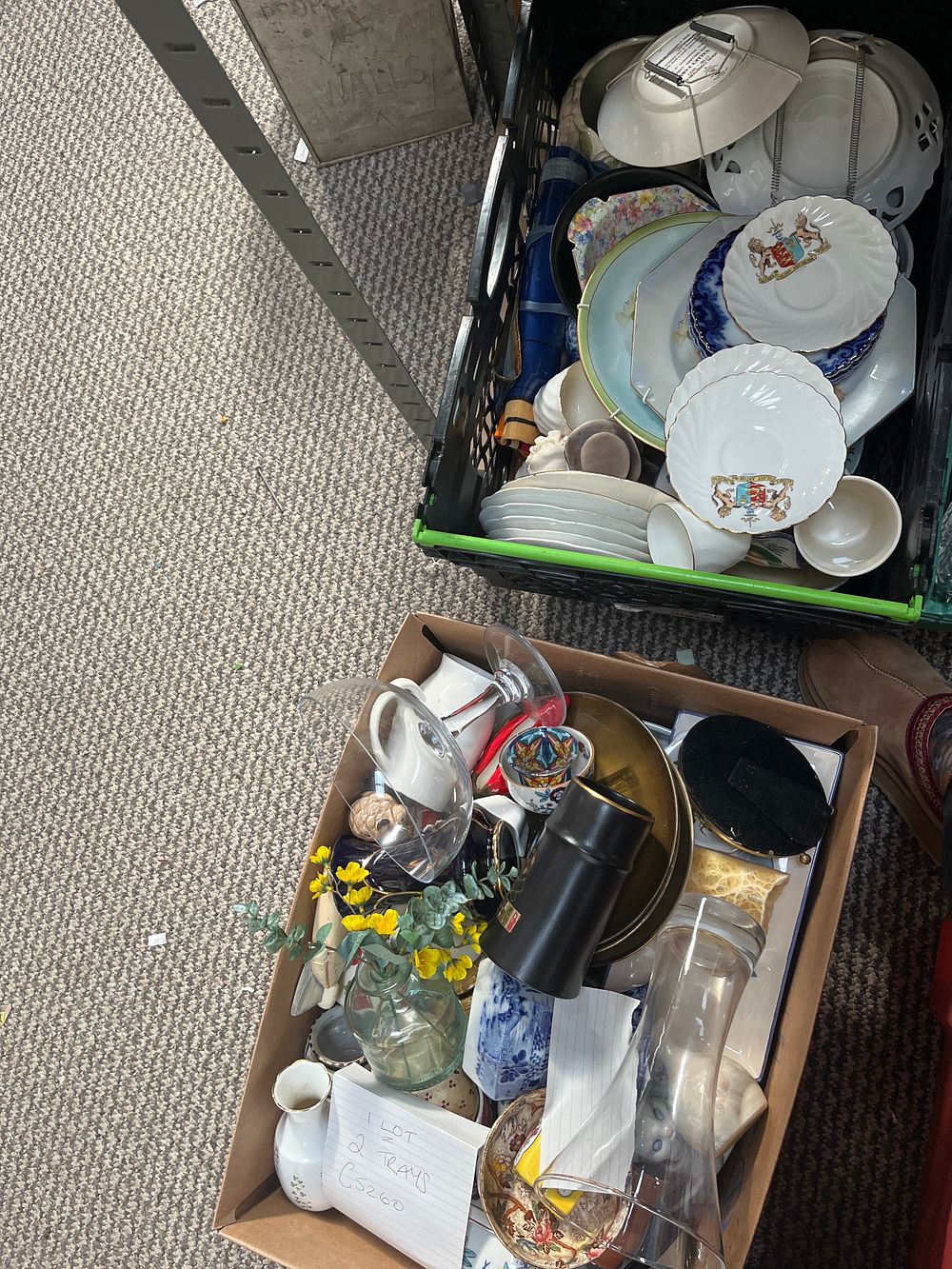 Lot 1219: A Collection of Decorative Ceramics and Glassware Including Armorial Saucers and Museum Wares