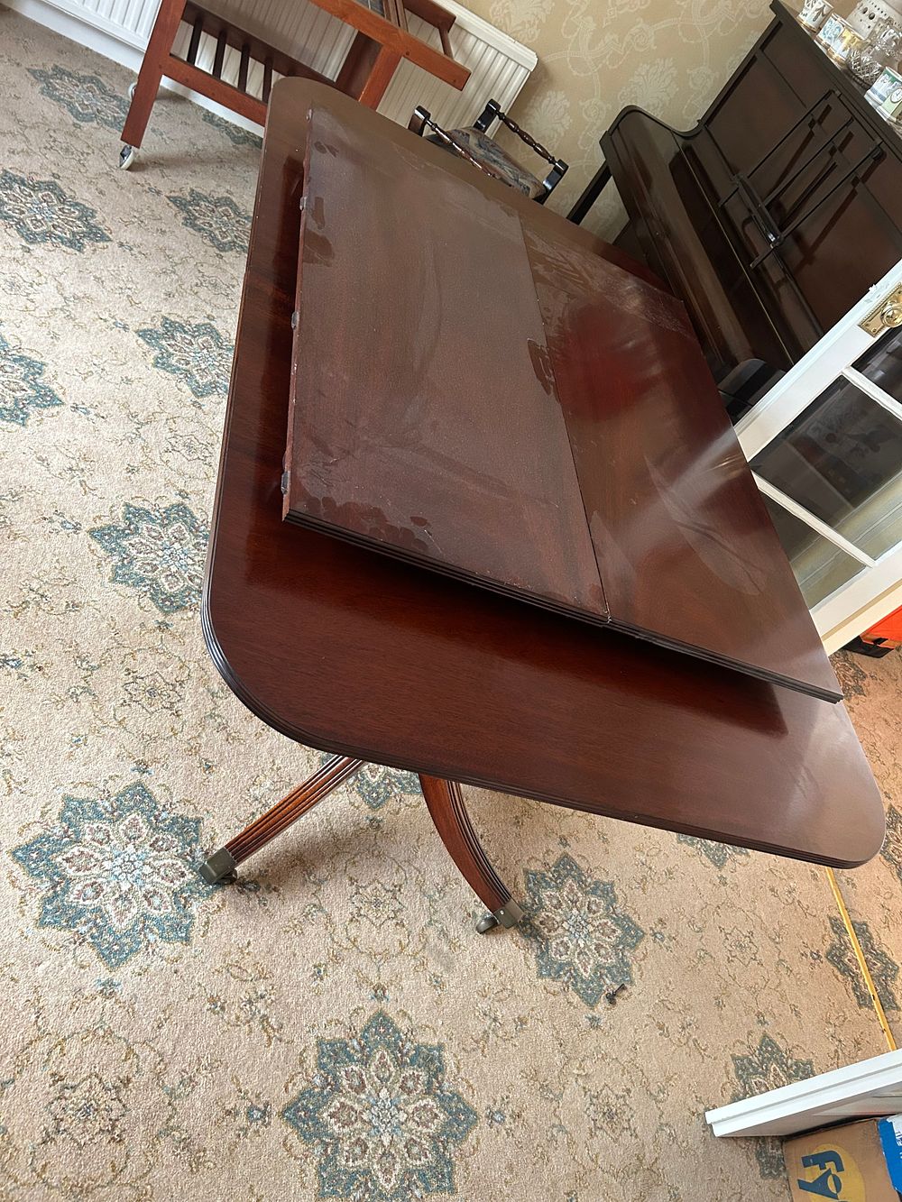 Lot 1244: Regency Style Mahogany Twin Pedestal Dining Table by William Tillman