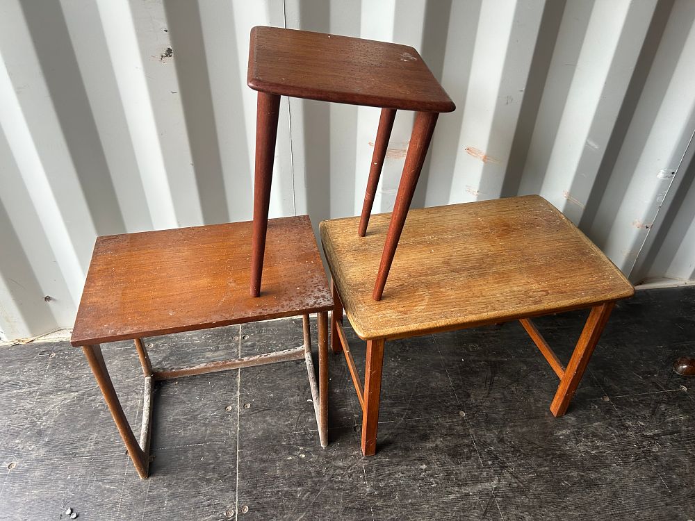 Lot 1268: A Trio of Mid-Century Modern Teak? Nesting Side Tables